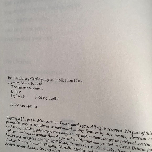 Vintage 1979 1st Edition.THE LAST ENCHANTMENT. Arthurian Saga # 3.Mary Stewart. - Picture 3 of 10